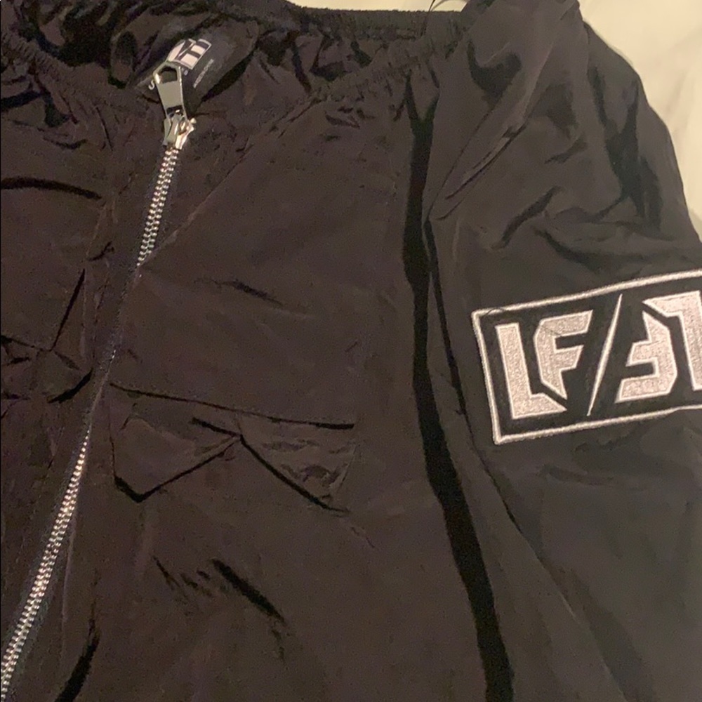 LF off the shoulder bomber jacket